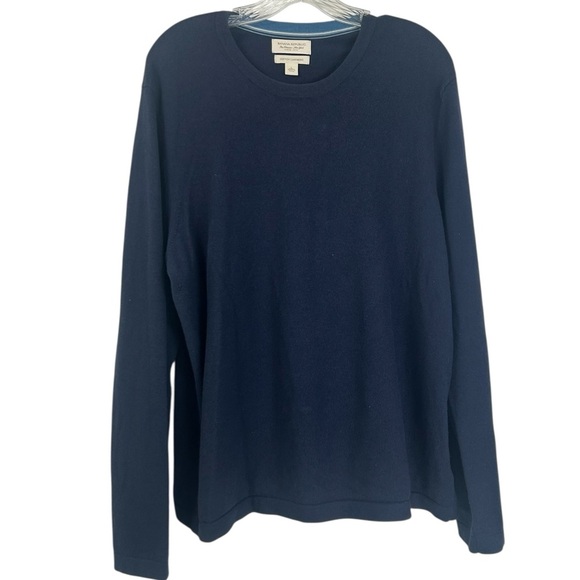 Banana Republic Blue Cotton Cashmere Blend Long Sleeve Lightweight Sweater Large - Picture 3 of 13